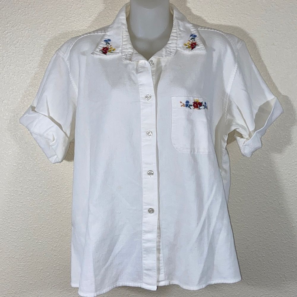 KRAZY KAT EMBROIDERY WOMEN BLOUSE SIZE XL